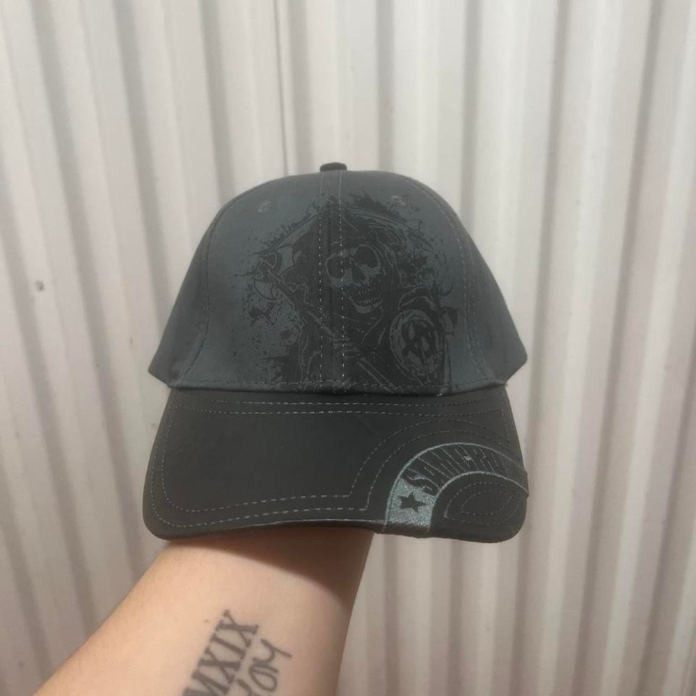 Sons of anarchy‎ men's grey adjustable hat biker grunge skater